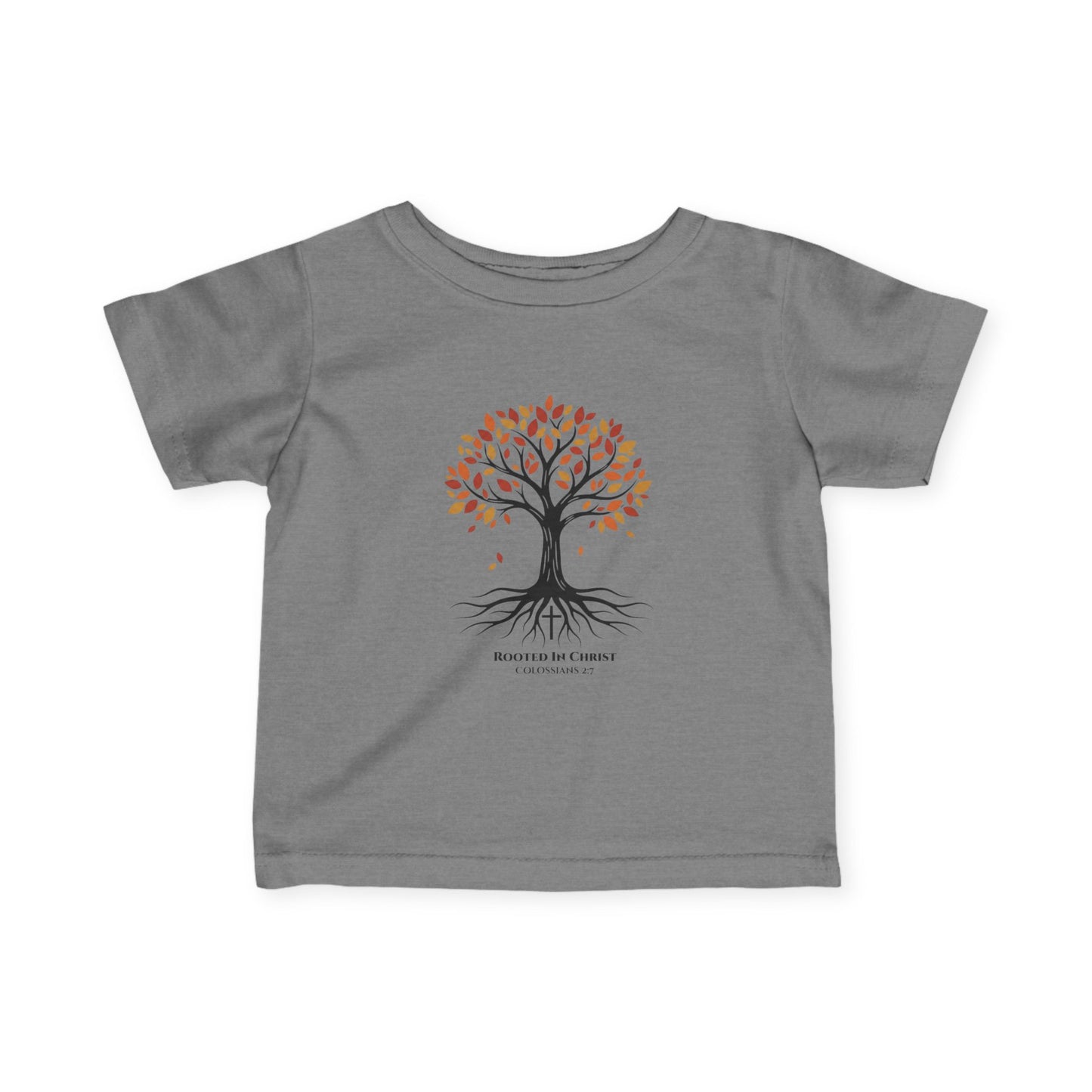 Rooted In Christ – Colossians 2:7 Toddler Christian Fall Tee