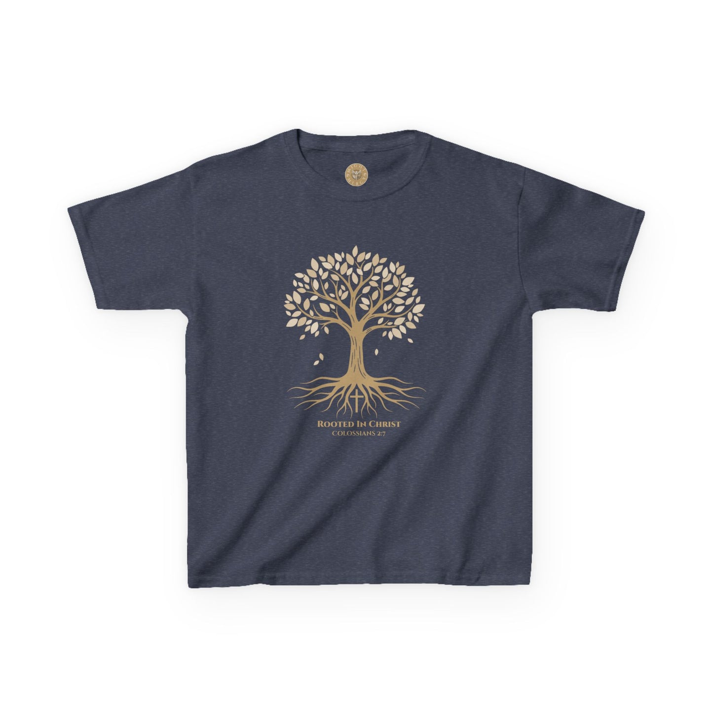 Rooted In Christ – Colossians 2:7 Youth Christian Fall Tee