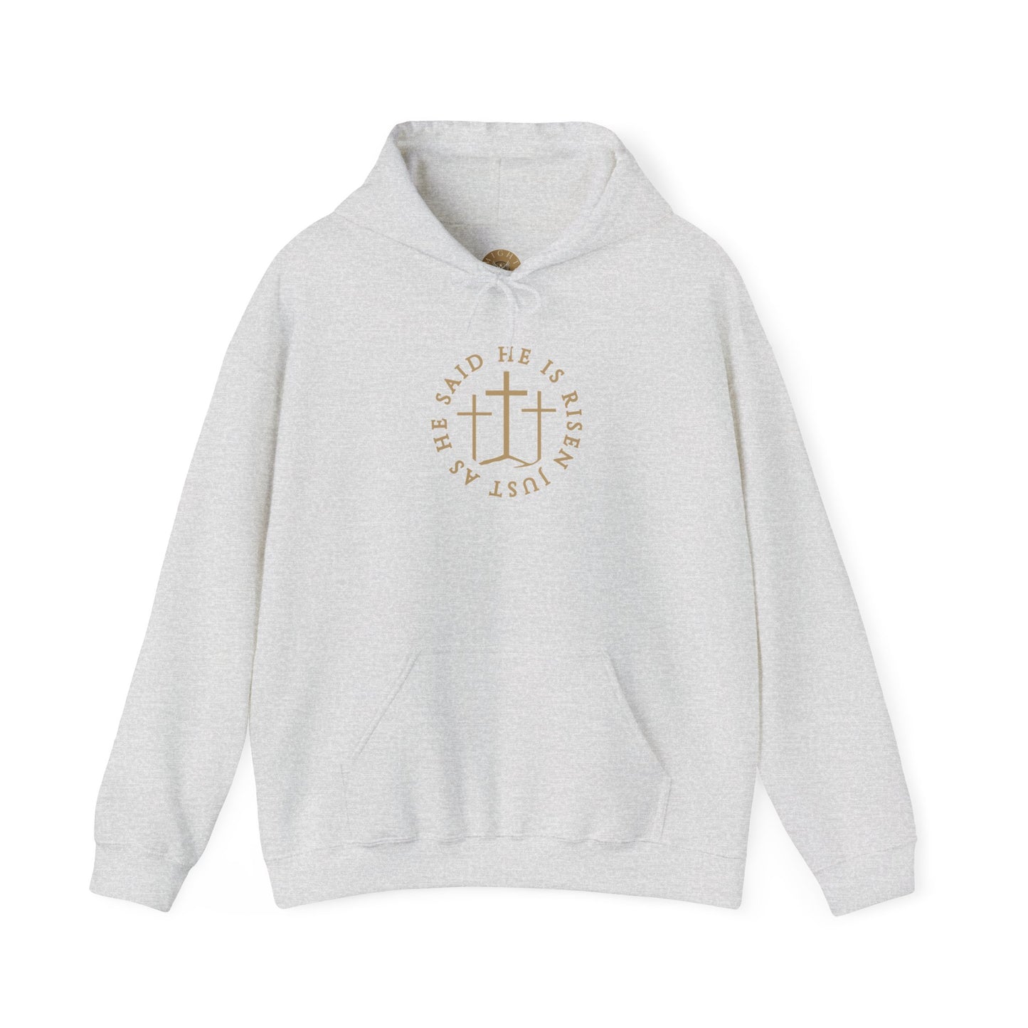 Risen Cross – Matthew 28:6 Hoodie (Front Print)