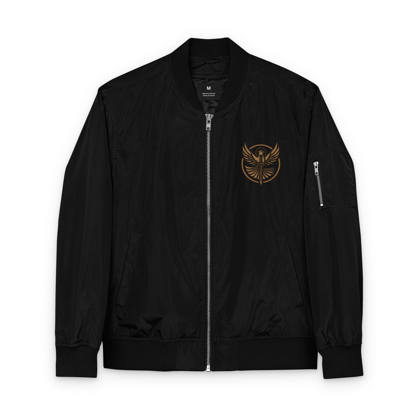 Might & Mercy Embroidered Bomber Jacket