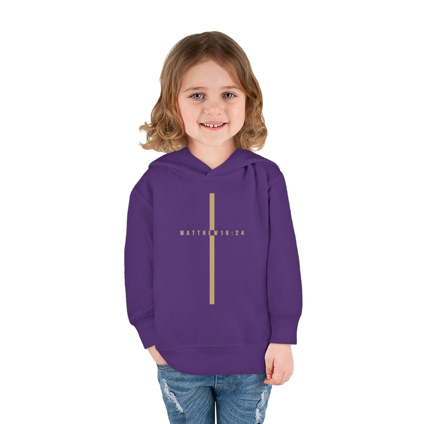 Toddler Take Up Your Cross Hoodie (Matthew 16:24)