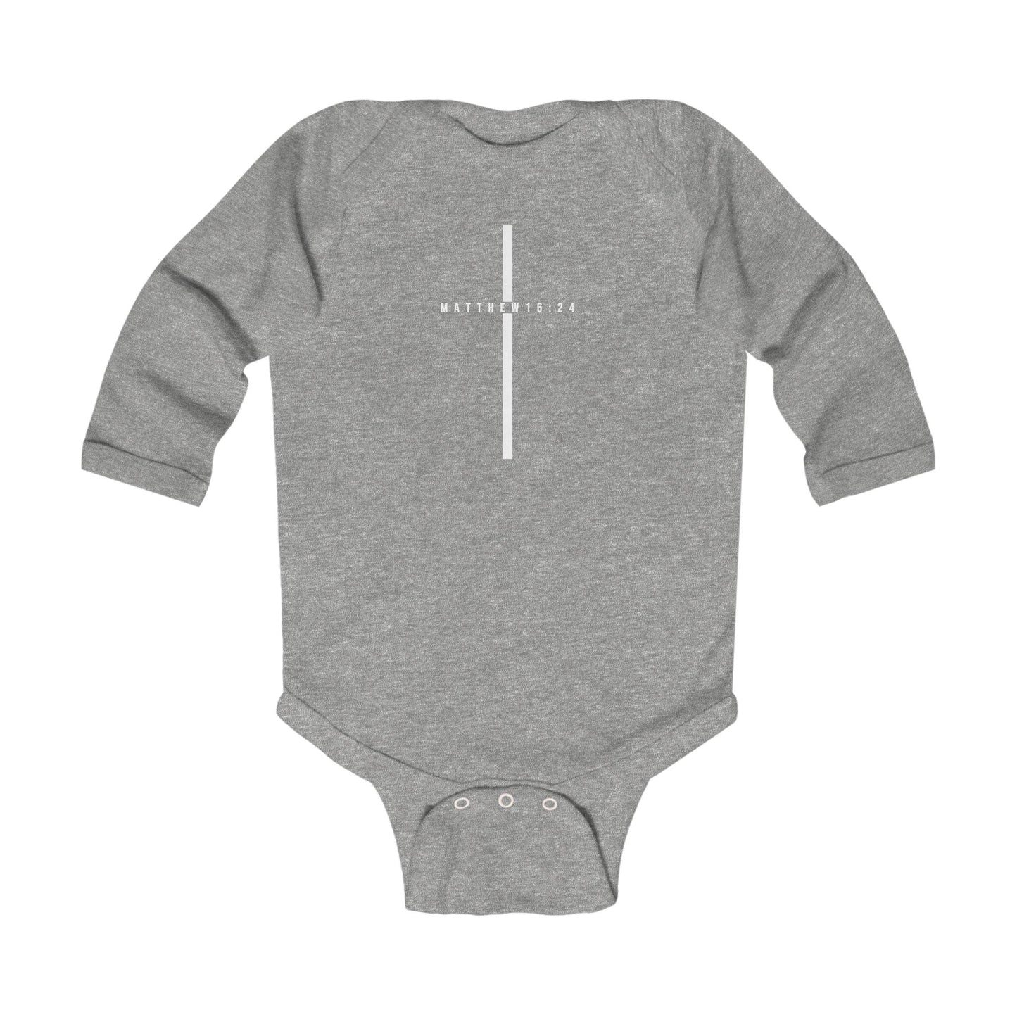 Matthew 16:24 Infant Long Sleeve Bodysuit
