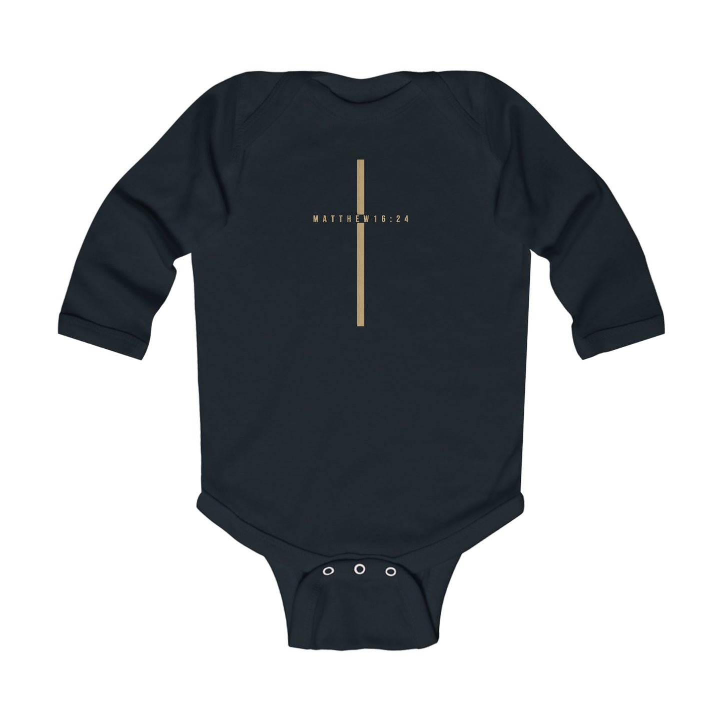 Matthew 16:24 Infant Long Sleeve Bodysuit