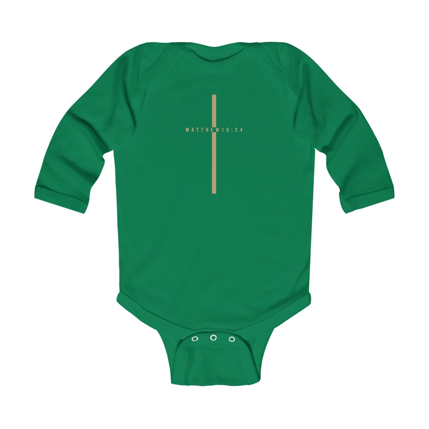 Matthew 16:24 Infant Long Sleeve Bodysuit