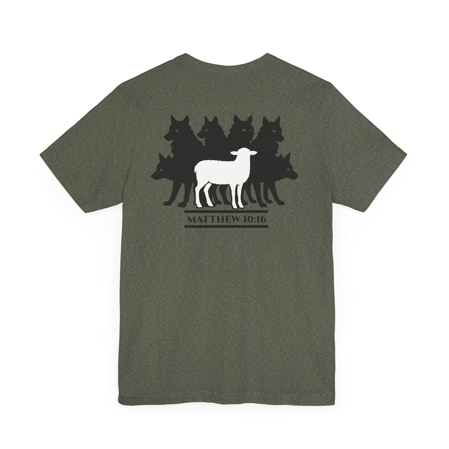 Among Wolves – Matthew 10:16 Short Sleeve Tee