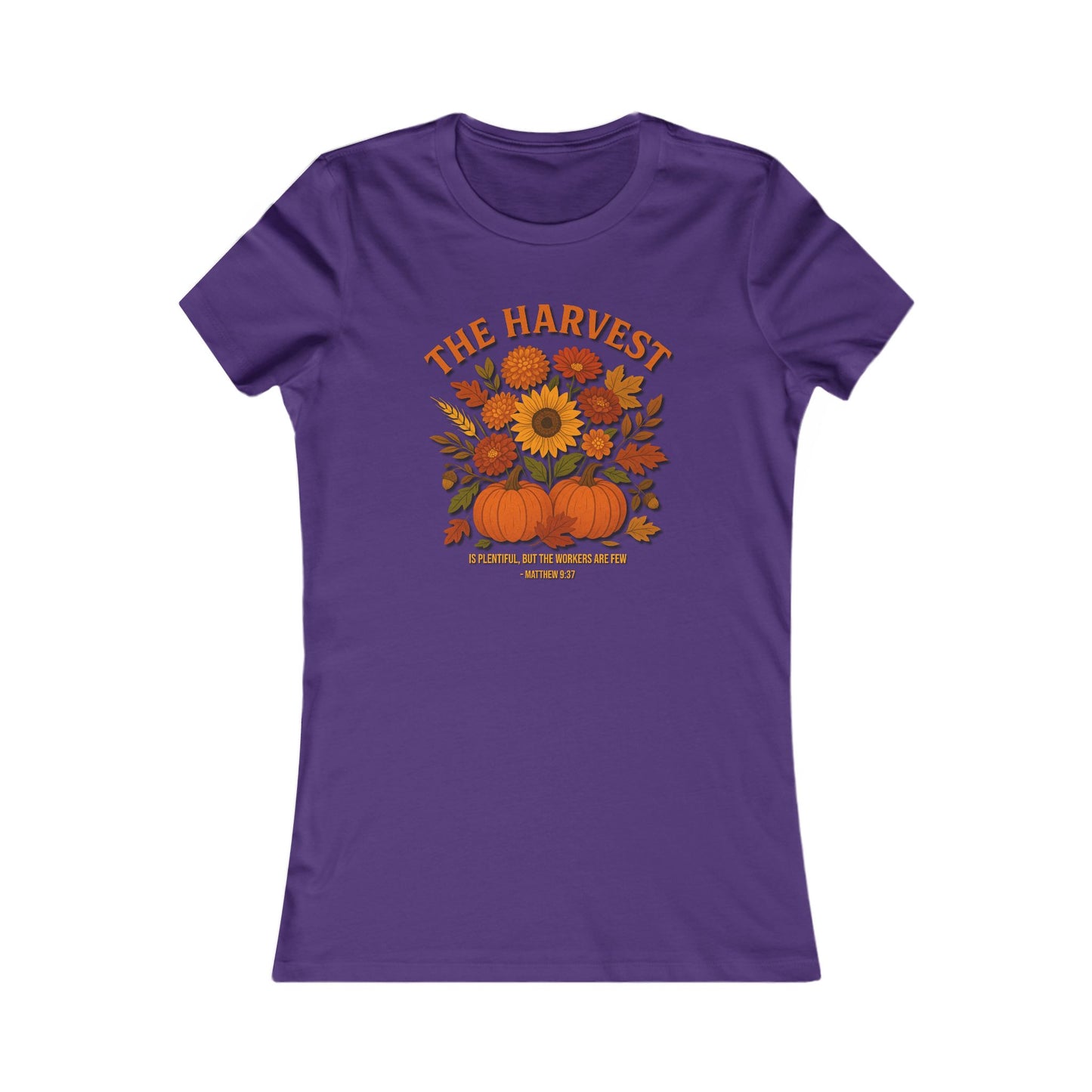 The Harvest – Women’s Christian Fall Tee (Matthew 9:37)