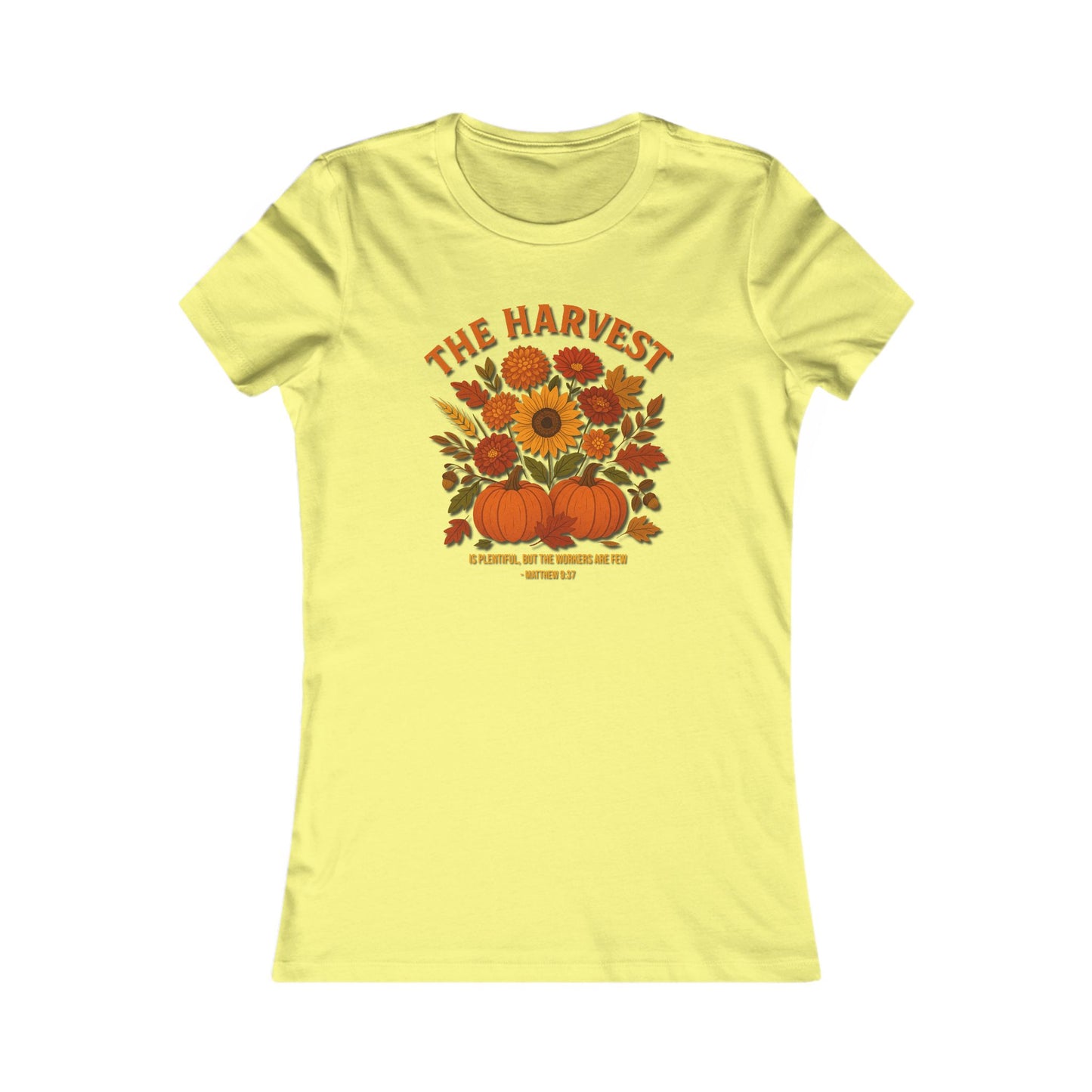 The Harvest – Women’s Christian Fall Tee (Matthew 9:37)