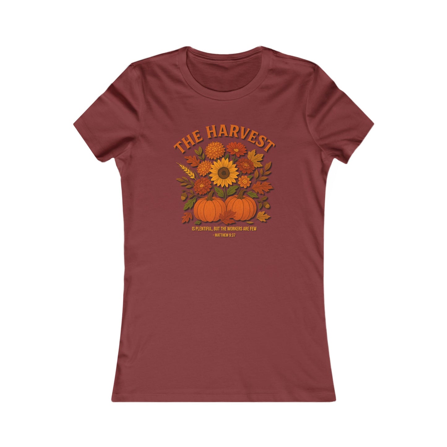 The Harvest – Women’s Christian Fall Tee (Matthew 9:37)