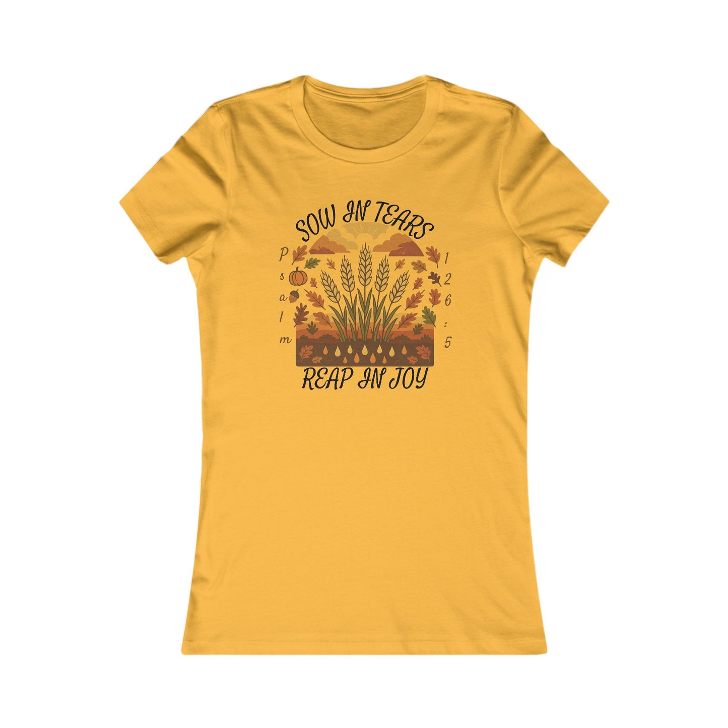 Reap Joy – Women’s Christian Fall Tee (Psalm 126:5)