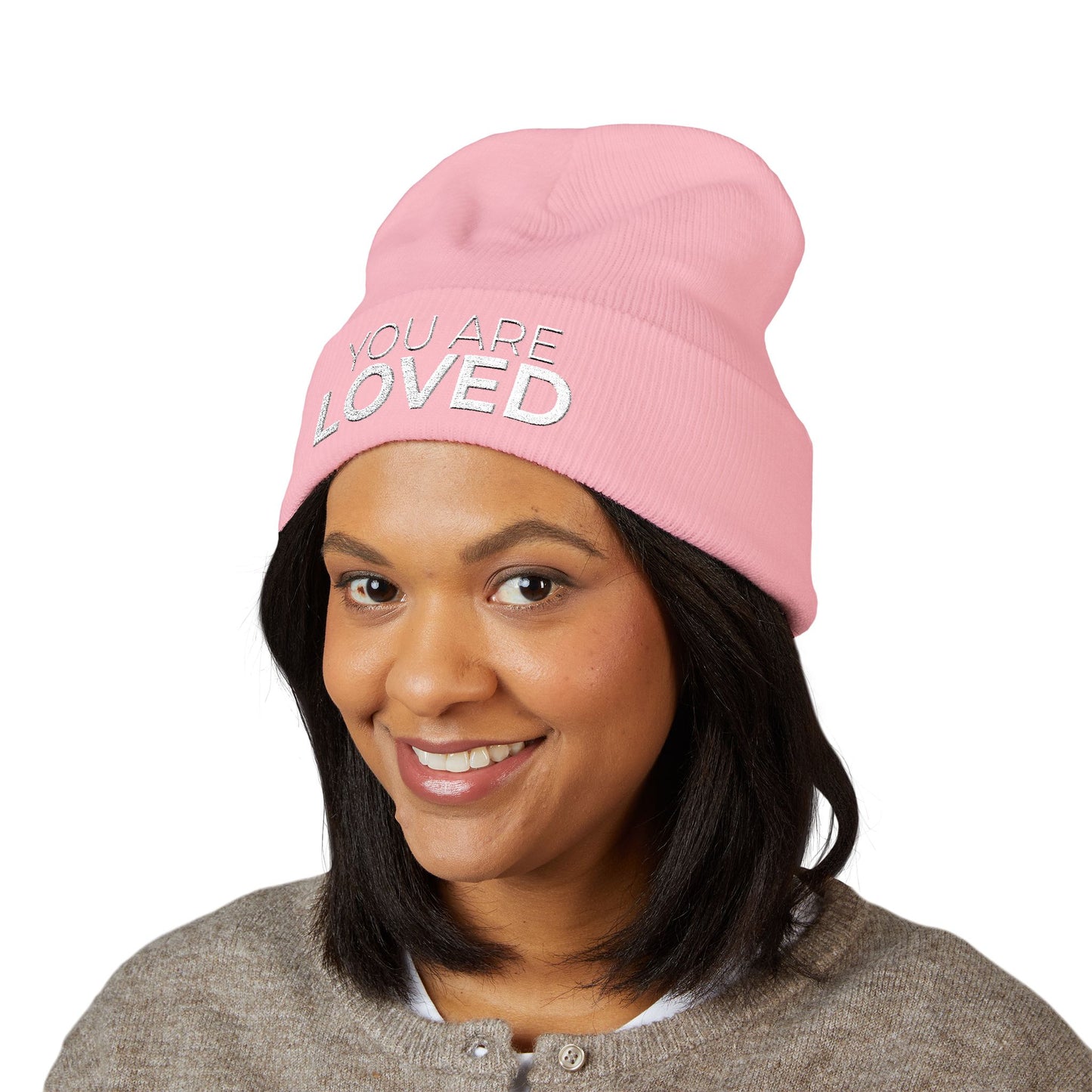 You Are Loved Cuffed Beanie (Embroidery)