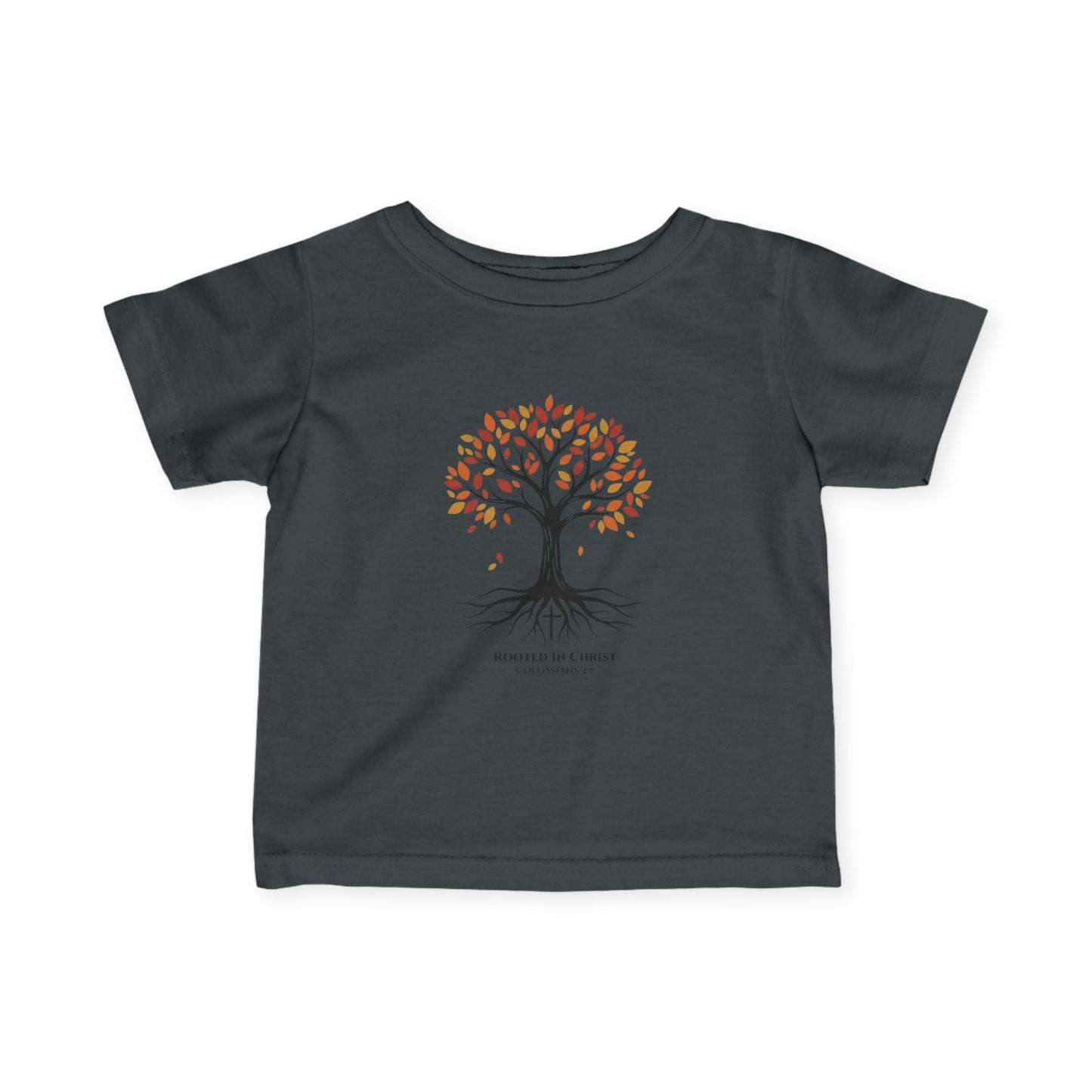 Rooted In Christ – Colossians 2:7 Toddler Christian Fall Tee