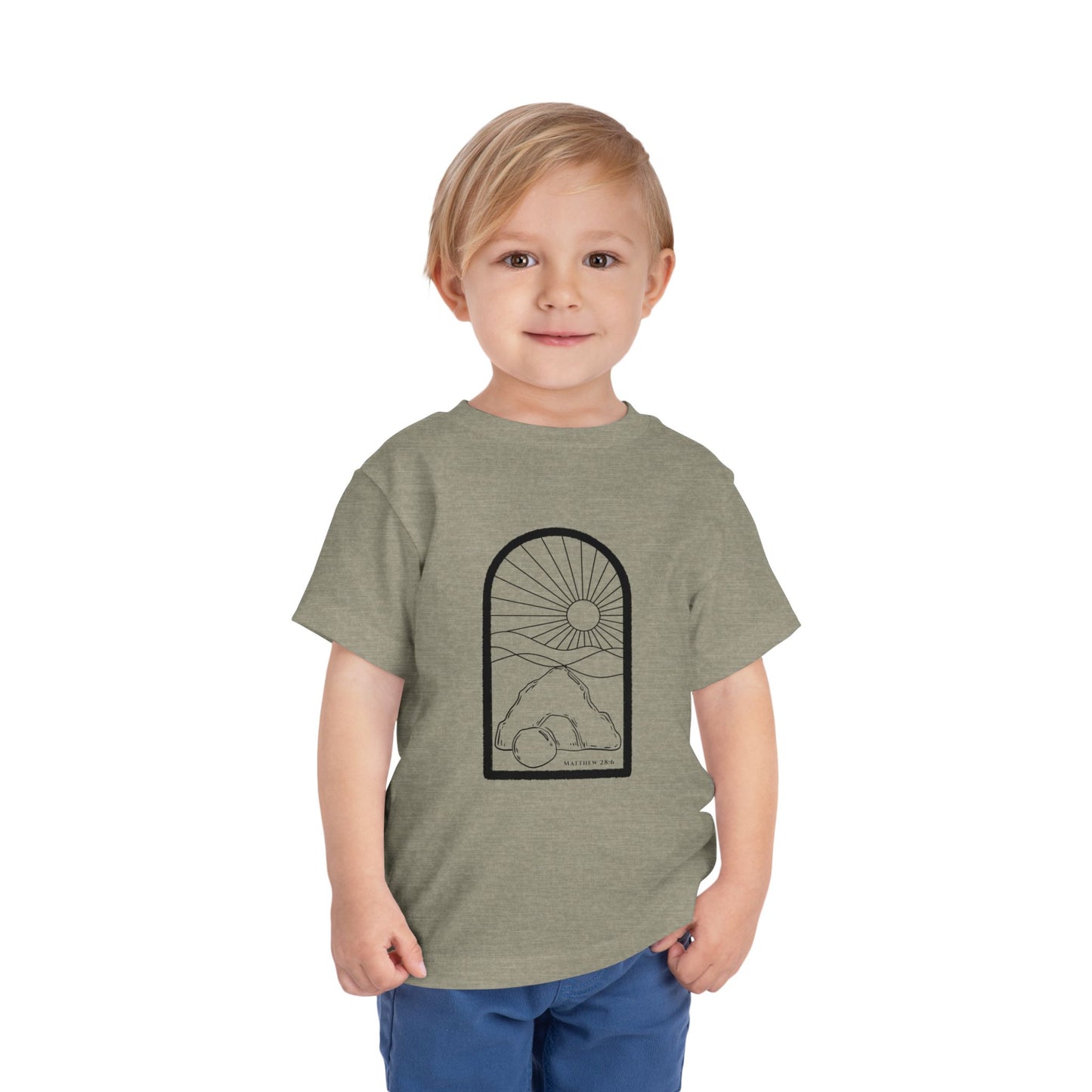 Toddler Risen Tomb Tee (Matthew 28:6)