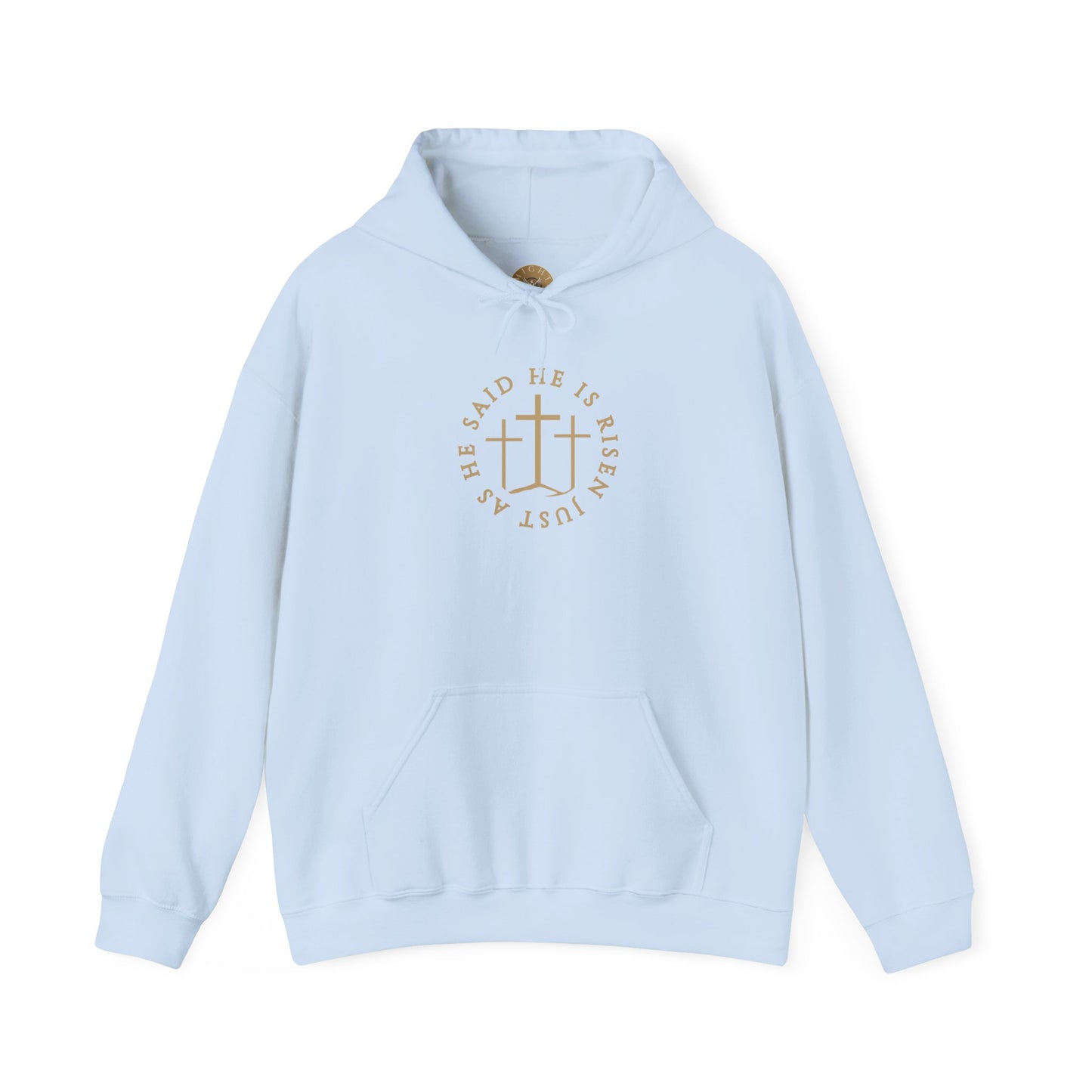 Risen Cross – Matthew 28:6 Hoodie (Front Print)