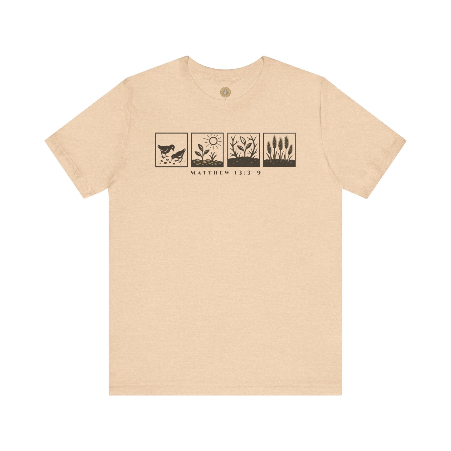 The Parable of the Sower – Minimalist Tee (Matthew 13:3–9)