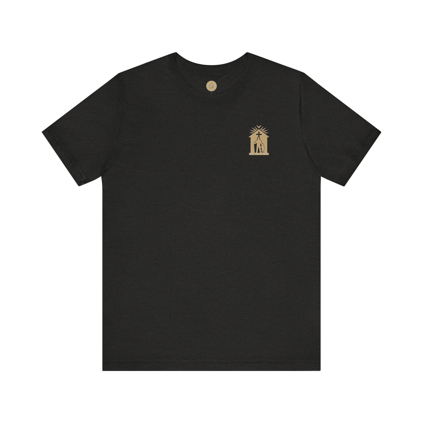 Joshua 24:15 Christian t-shirt with Protector Provider Priest design in black