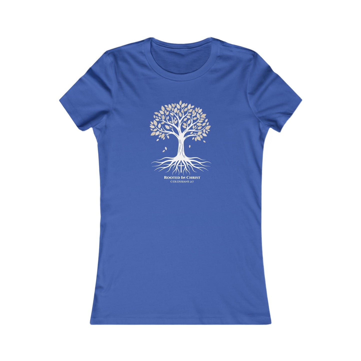 Rooted In Christ – Colossians 2:7 Women’s Christian Fall Tee