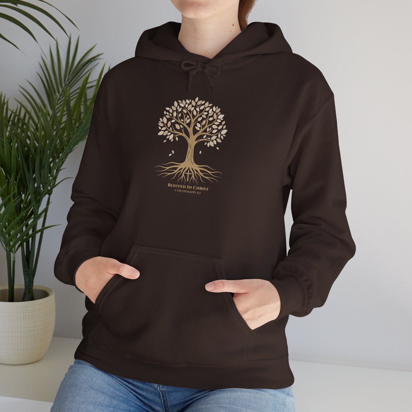 Rooted In Christ – Colossians 2:7 Christian Fall Hoodie