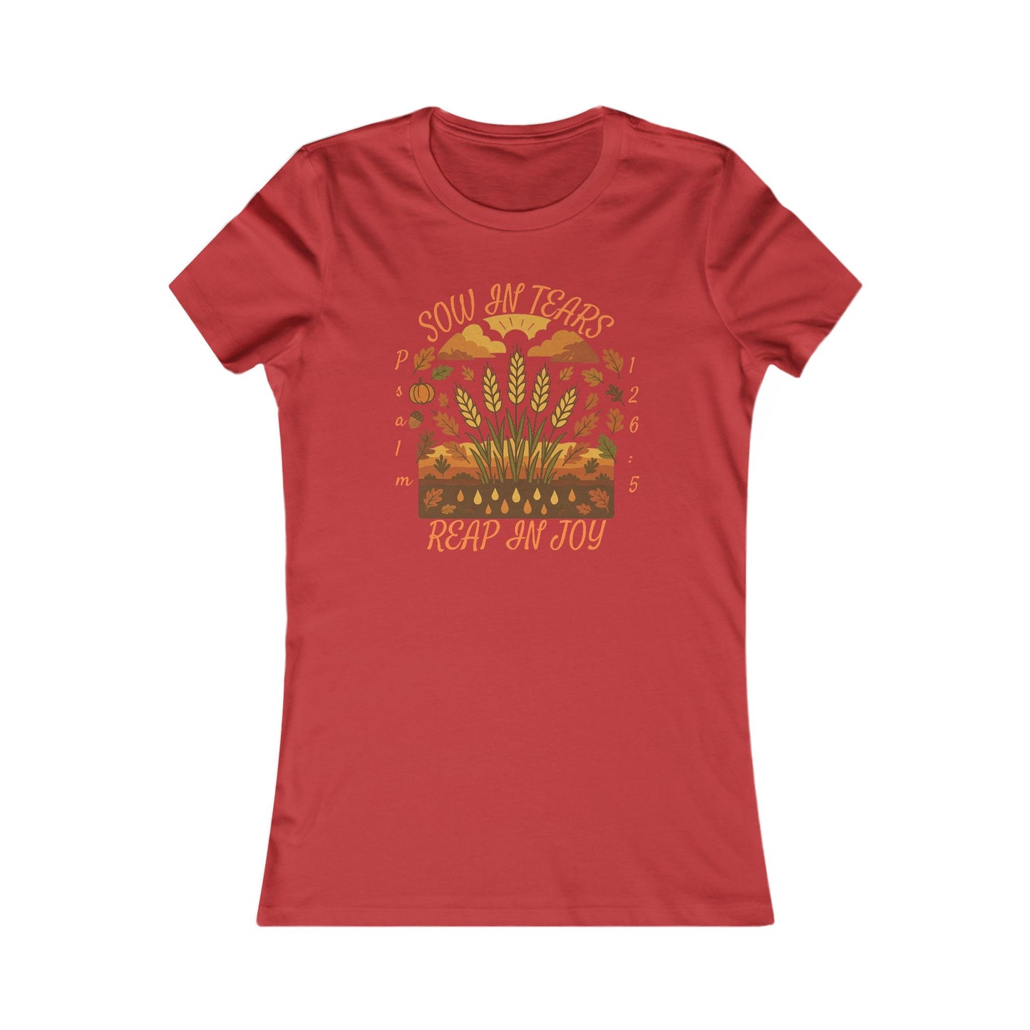 Reap Joy – Women’s Christian Fall Tee (Psalm 126:5)