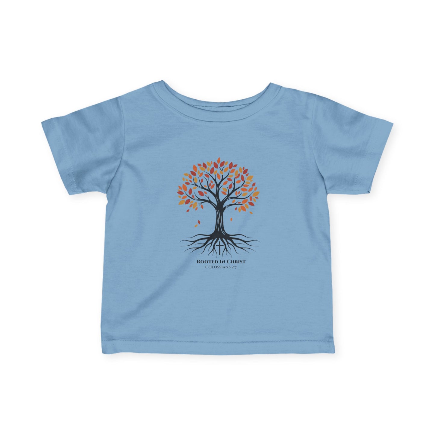 Rooted In Christ – Colossians 2:7 Toddler Christian Fall Tee