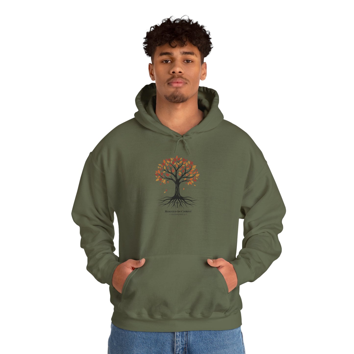 Rooted In Christ – Colossians 2:7 Christian Fall Hoodie