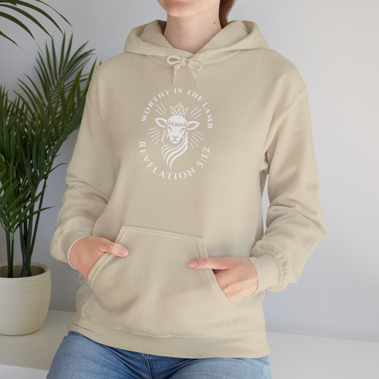 Worthy is the Lamb (Revelation 5:12) Hooded Sweatshirt