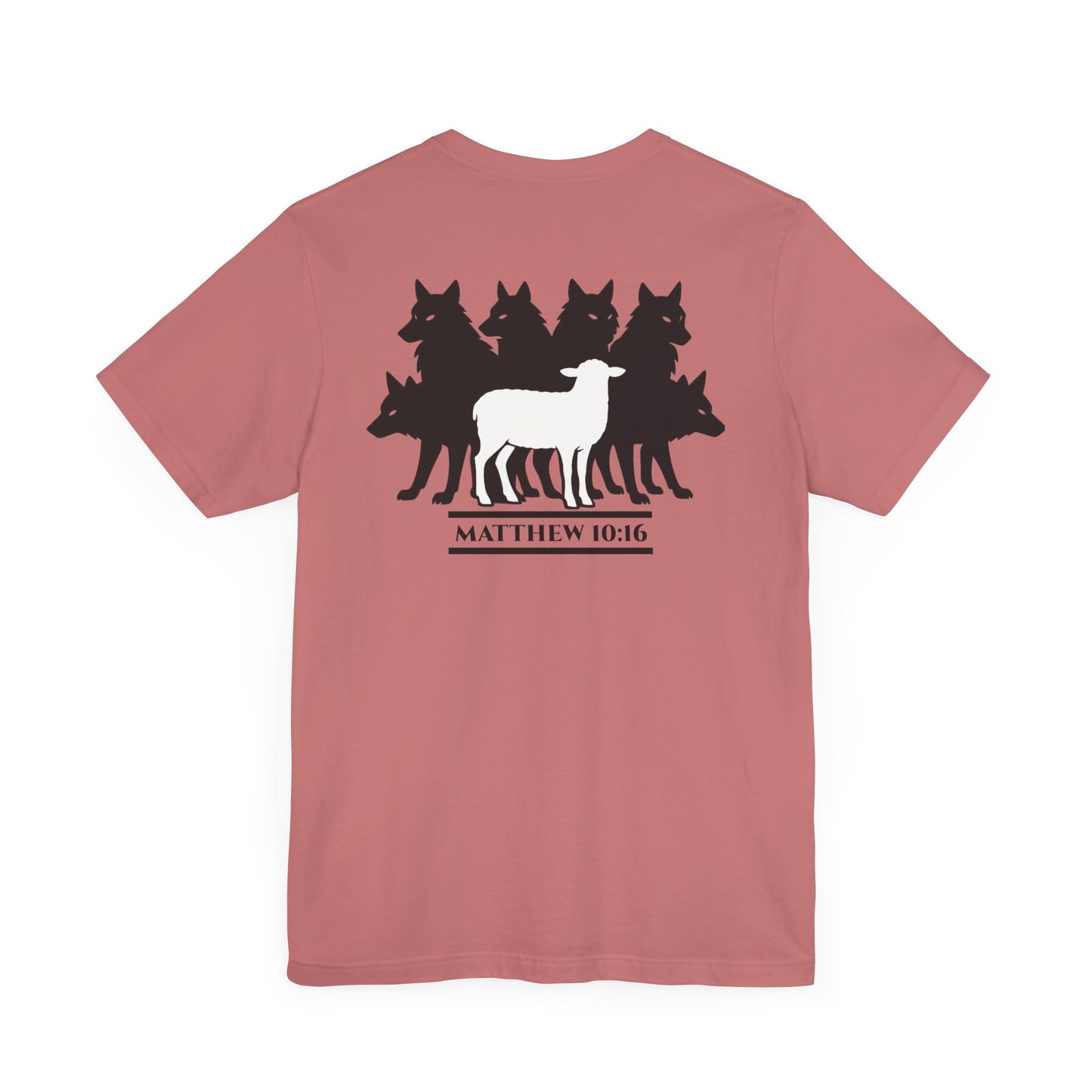 Among Wolves – Matthew 10:16 Short Sleeve Tee