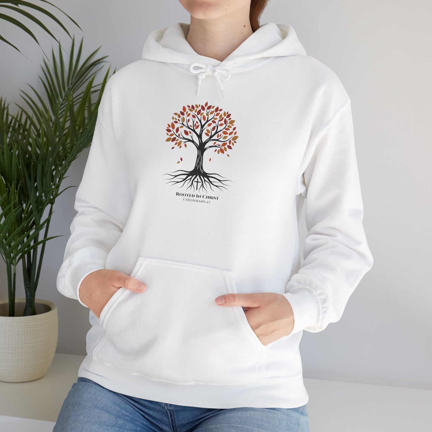Rooted In Christ – Colossians 2:7 Christian Fall Hoodie