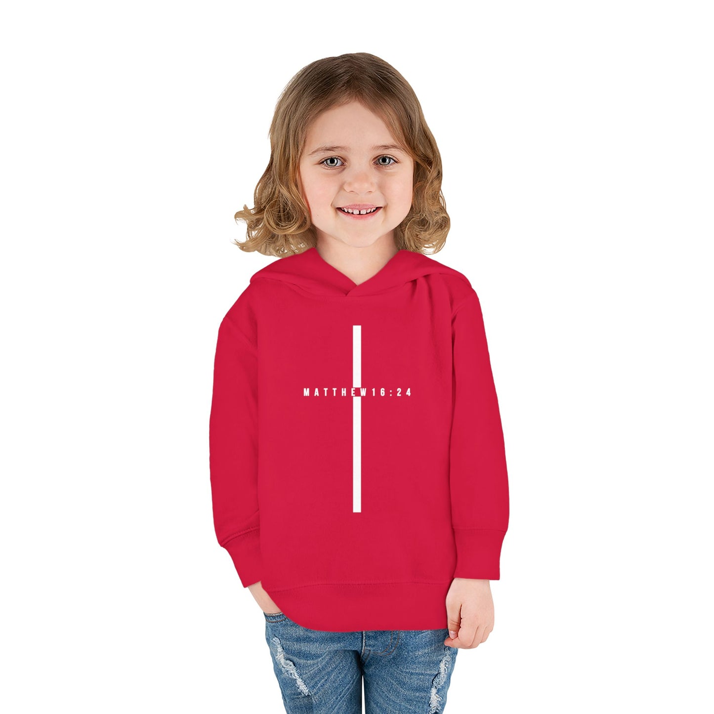 Toddler Take Up Your Cross Hoodie (Matthew 16:24)