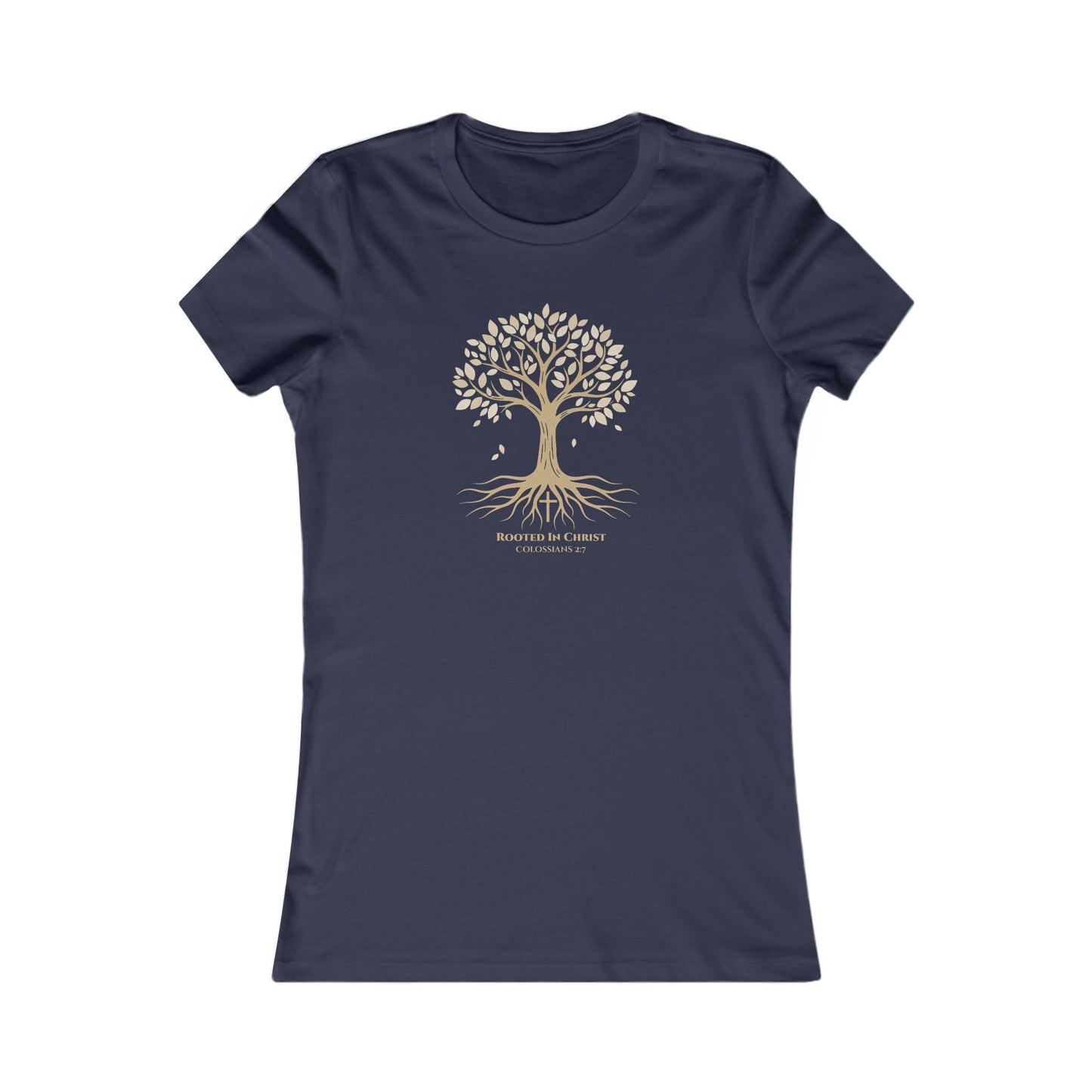 Rooted In Christ – Colossians 2:7 Women’s Christian Fall Tee
