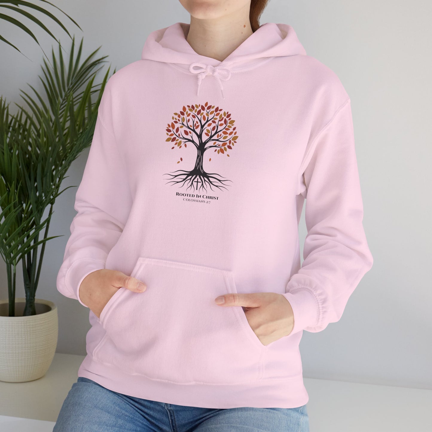 Rooted In Christ – Colossians 2:7 Christian Fall Hoodie