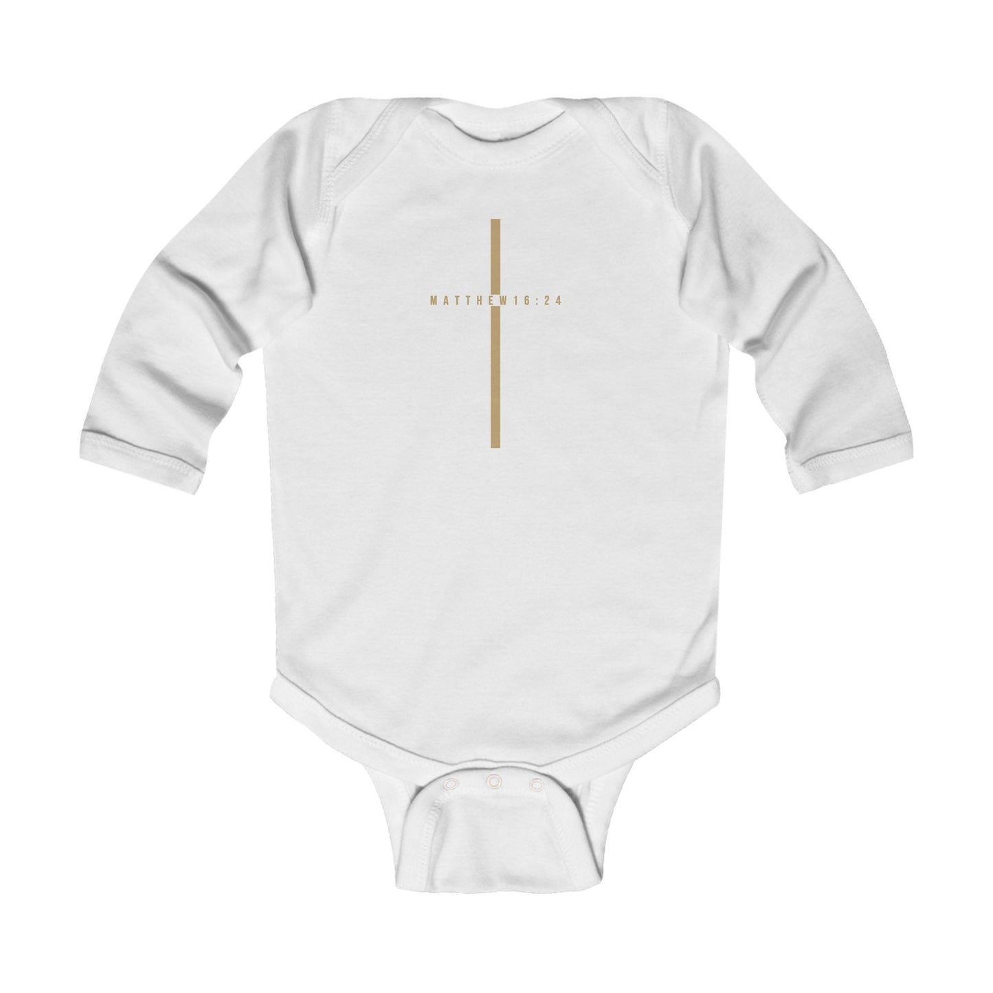 Matthew 16:24 Infant Long Sleeve Bodysuit