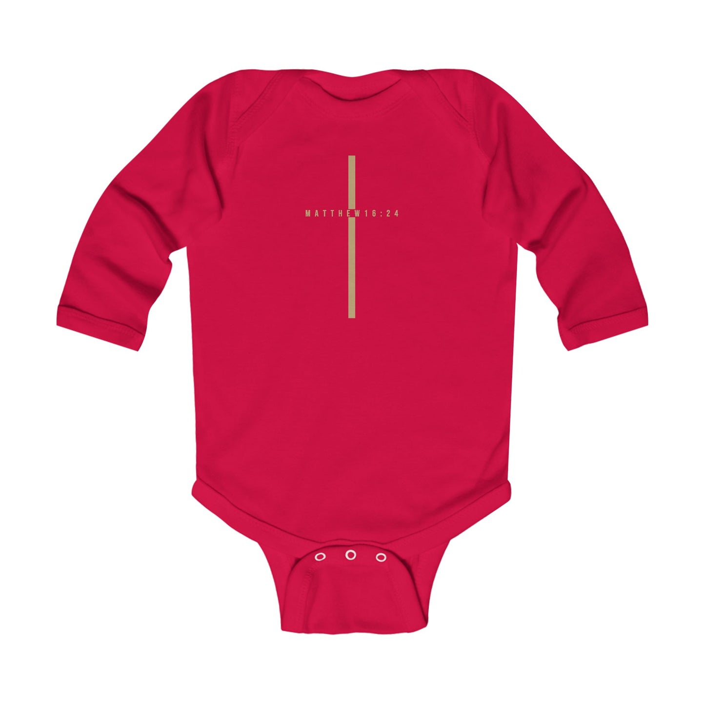 Matthew 16:24 Infant Long Sleeve Bodysuit