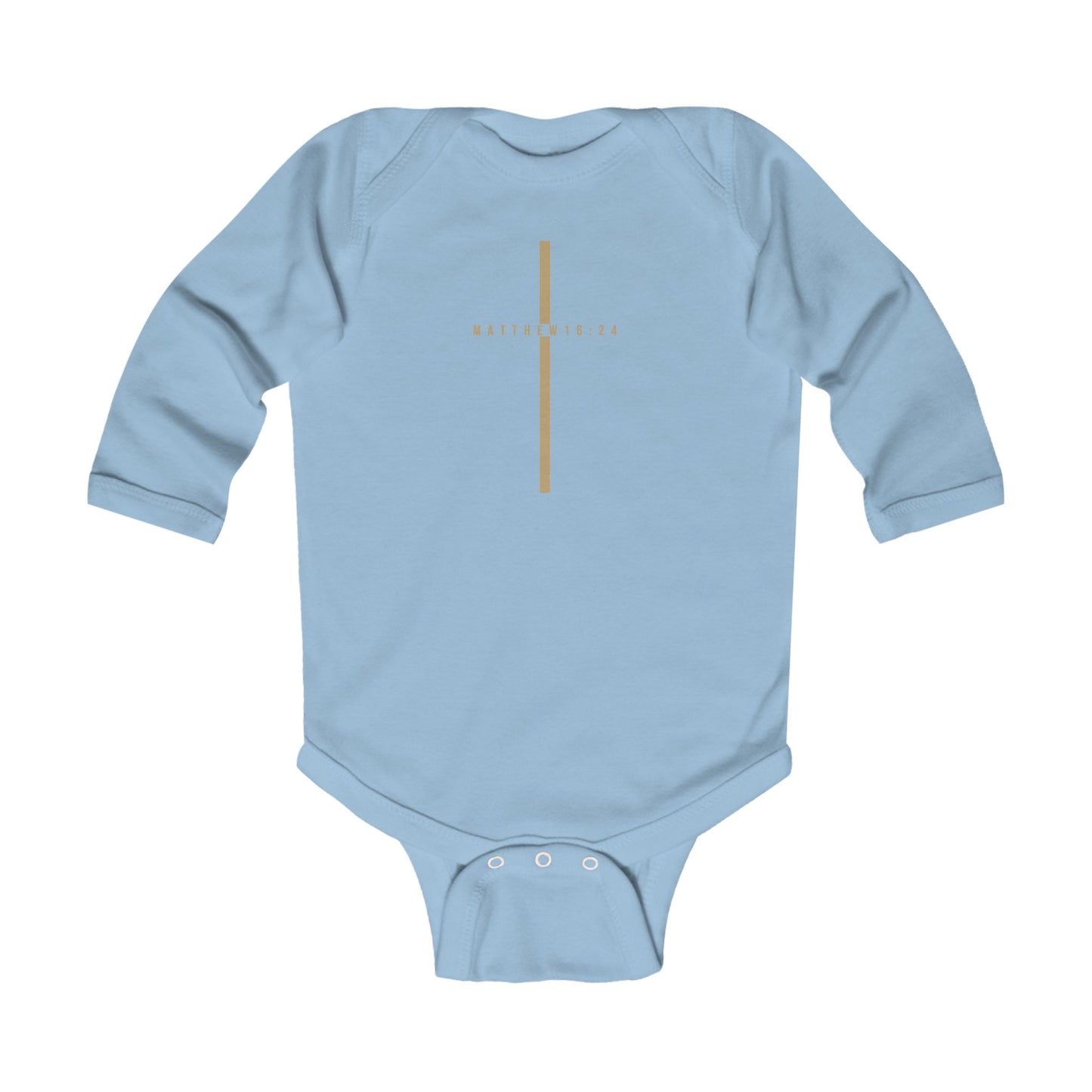 Matthew 16:24 Infant Long Sleeve Bodysuit