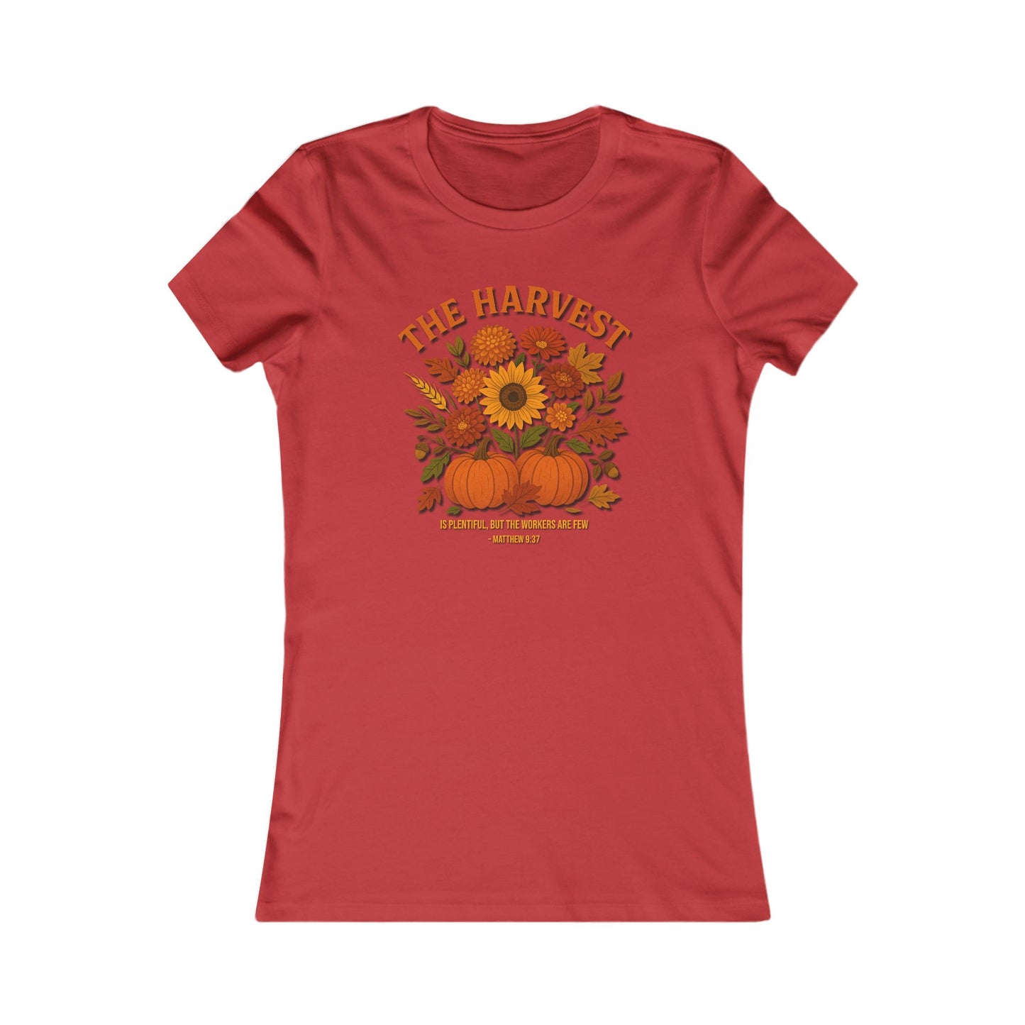 The Harvest – Women’s Christian Fall Tee (Matthew 9:37)