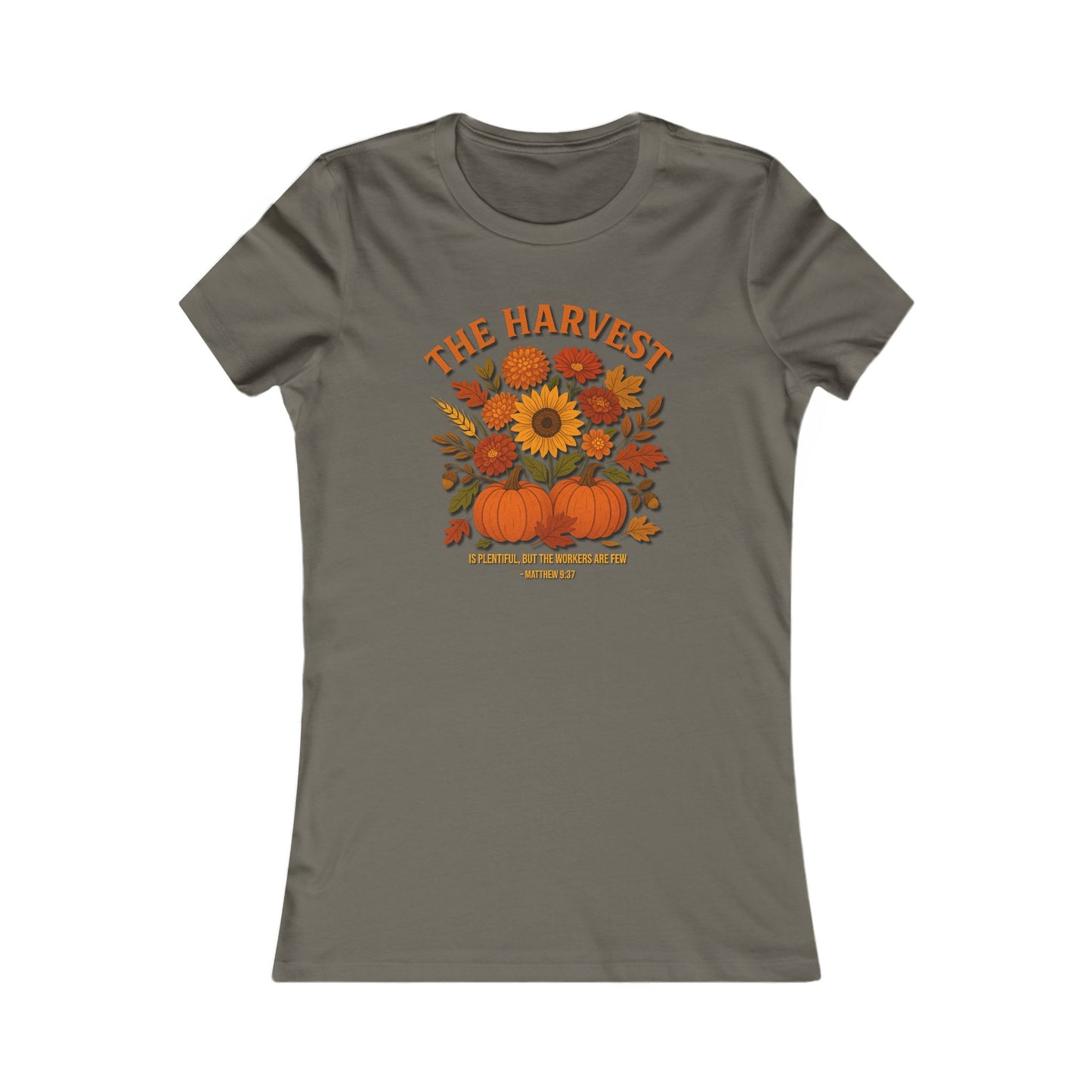 The Harvest – Women’s Christian Fall Tee (Matthew 9:37)