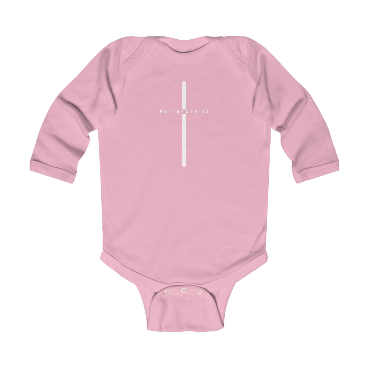 Matthew 16:24 Infant Long Sleeve Bodysuit