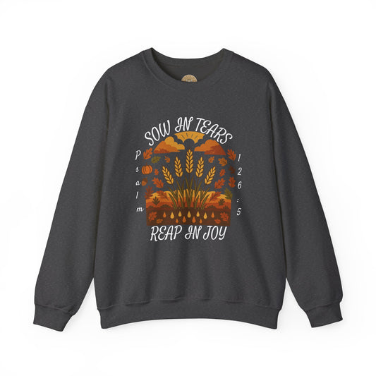 Reap Joy – Women’s Christian Fall Crewneck (Psalm 126:5)