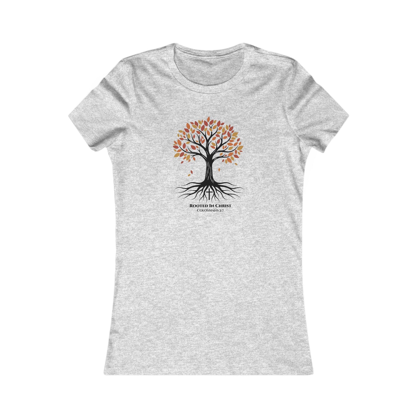 Rooted In Christ – Colossians 2:7 Women’s Christian Fall Tee