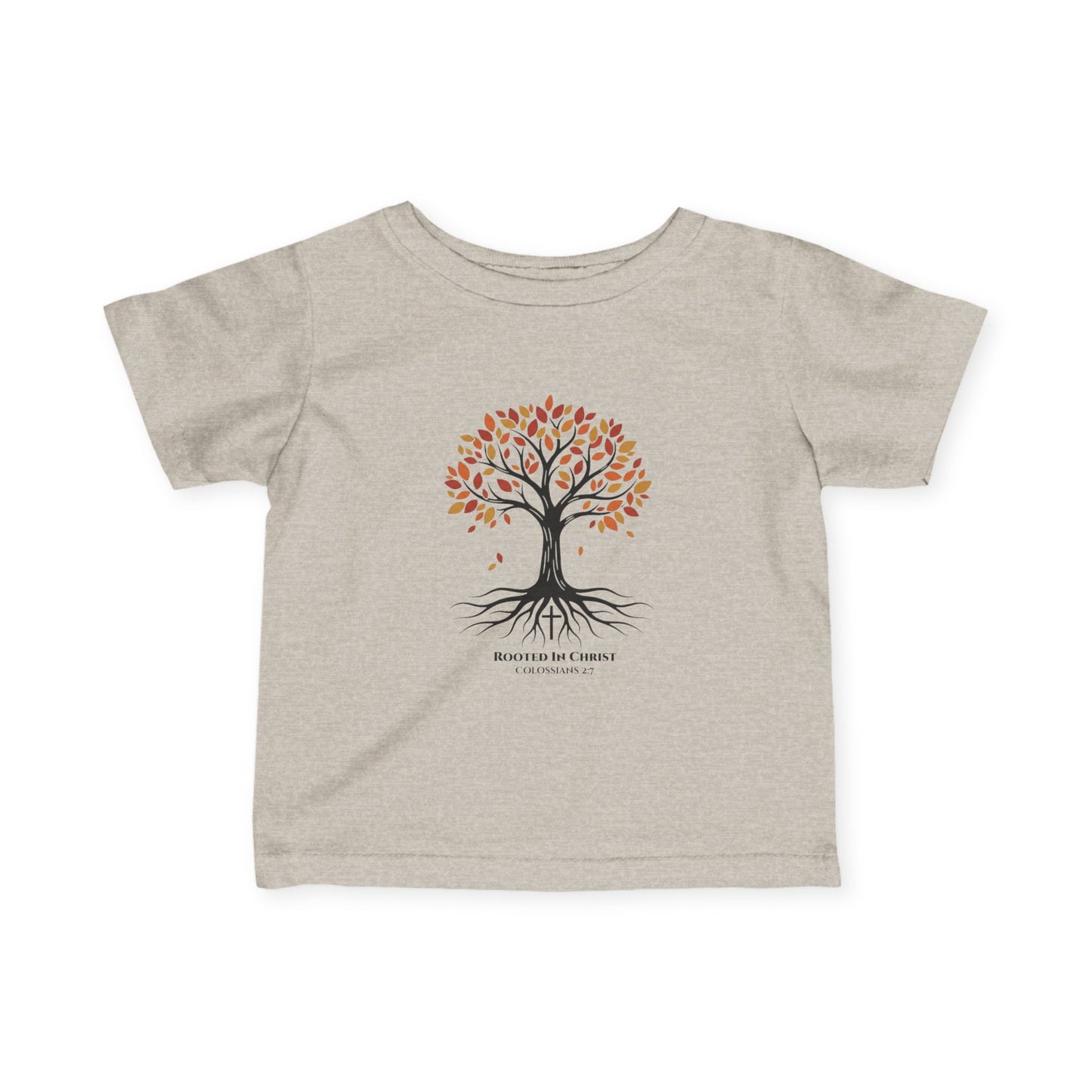 Rooted In Christ – Colossians 2:7 Toddler Christian Fall Tee