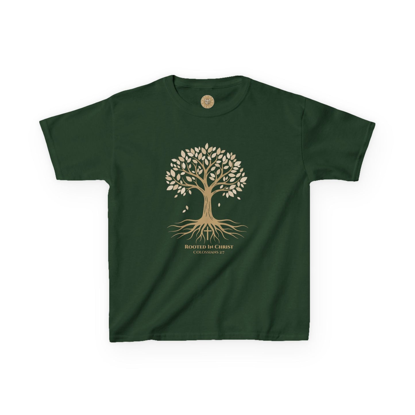 Rooted In Christ – Colossians 2:7 Youth Christian Fall Tee
