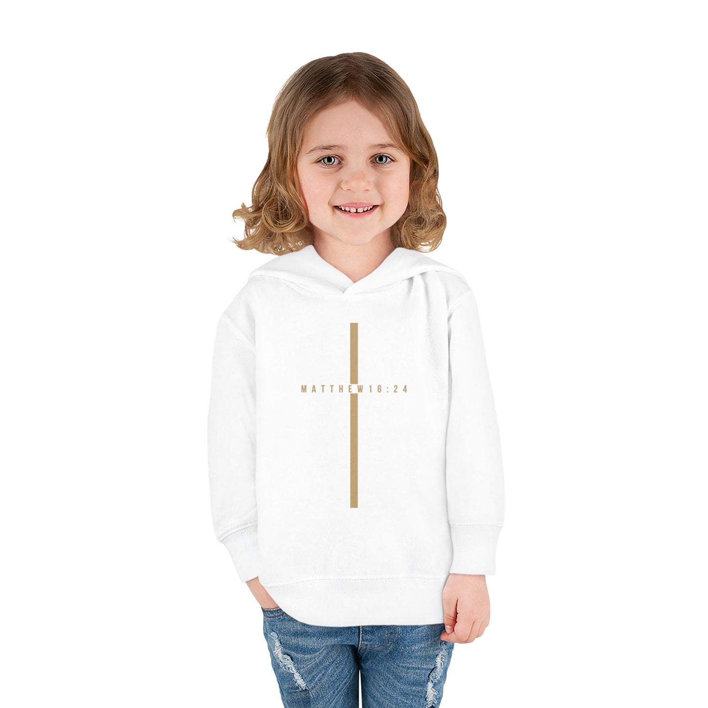 Toddler Take Up Your Cross Hoodie (Matthew 16:24)