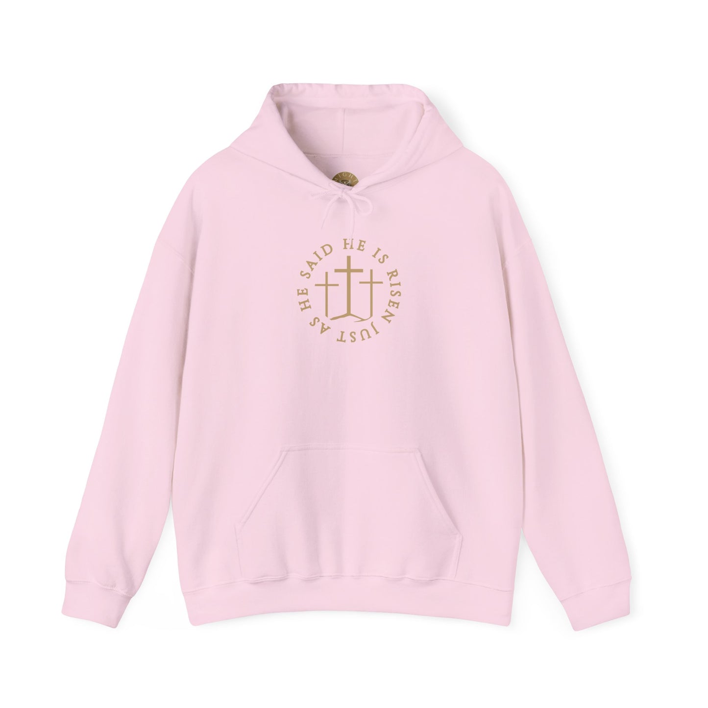 Risen Cross – Matthew 28:6 Hoodie (Front Print)