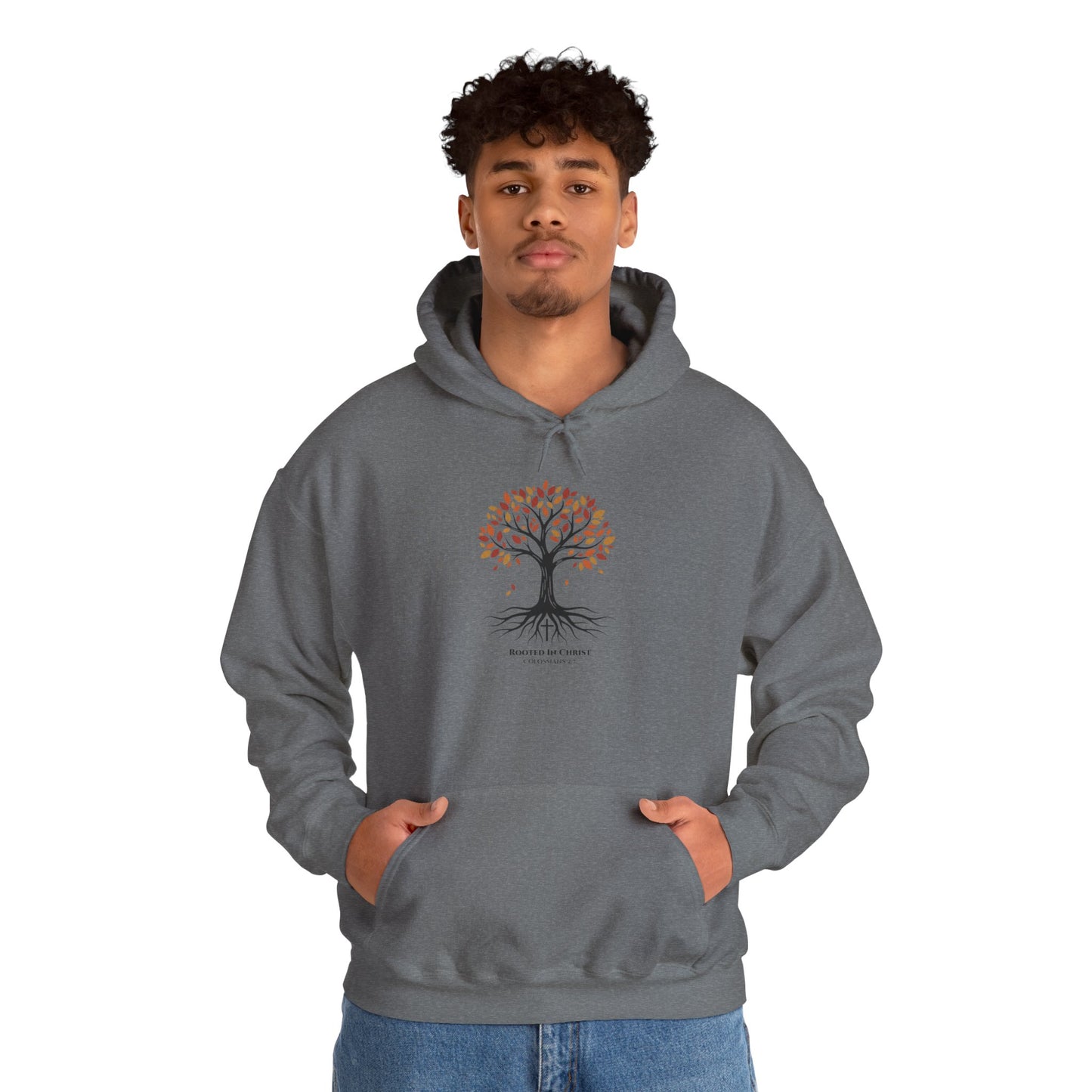 Rooted In Christ – Colossians 2:7 Christian Fall Hoodie