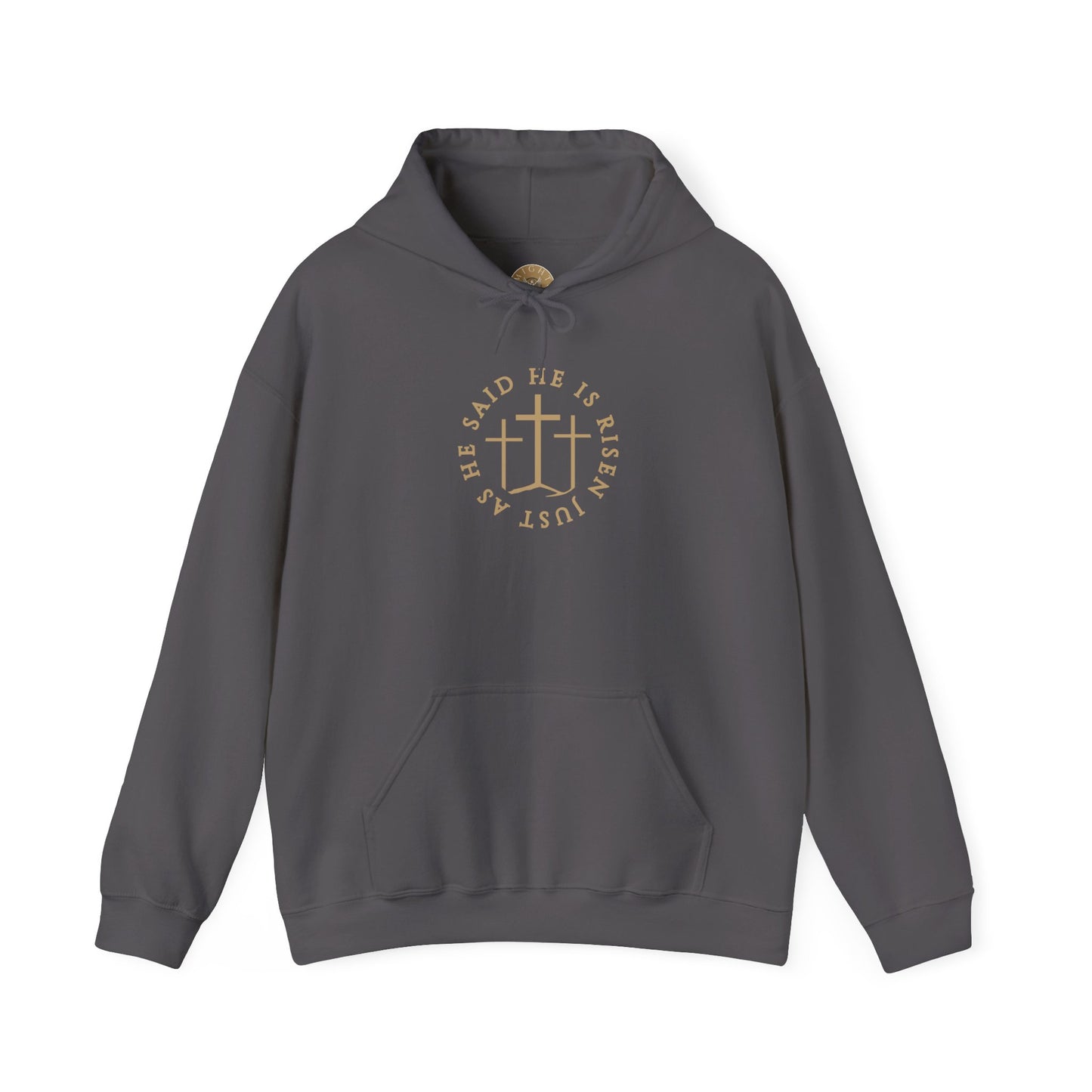 Risen Cross – Matthew 28:6 Hoodie (Front Print)