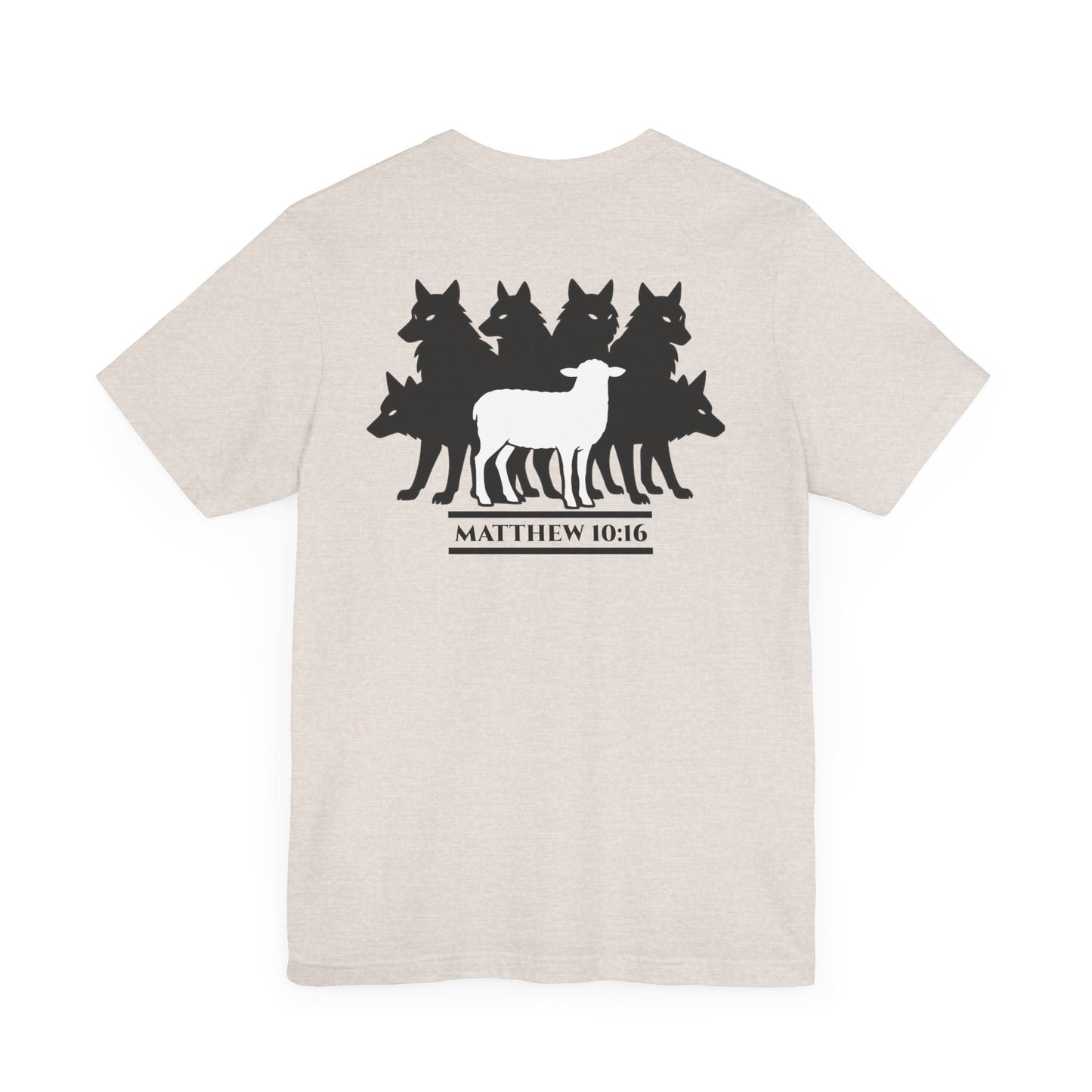 Among Wolves – Matthew 10:16 Short Sleeve Tee