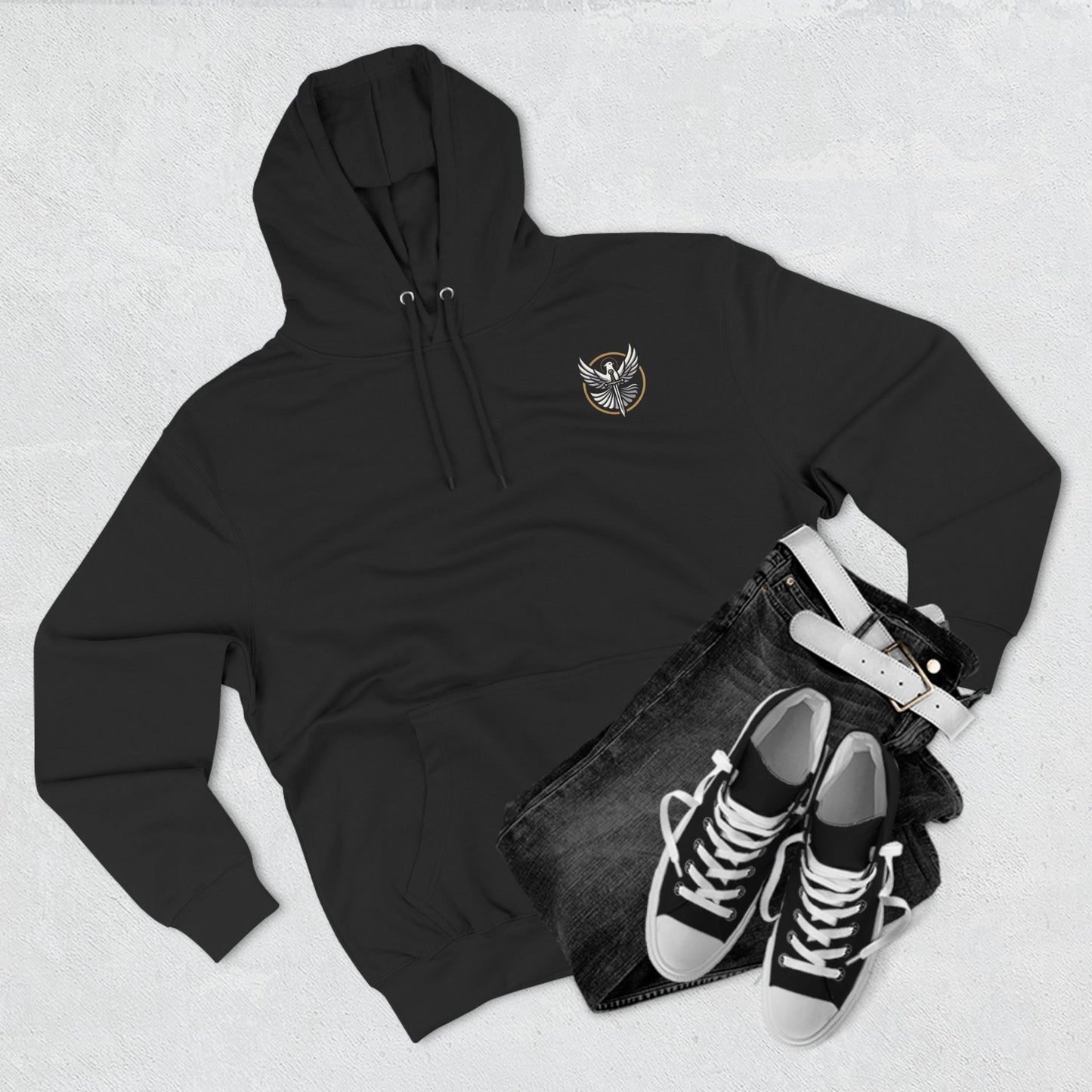 Might & Mercy Small Logo Fleece Hoodie