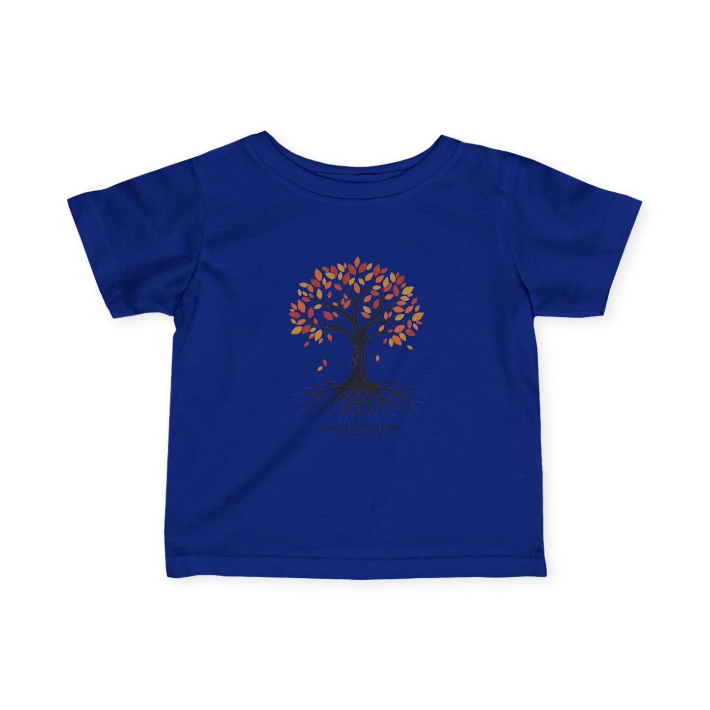 Rooted In Christ – Colossians 2:7 Toddler Christian Fall Tee