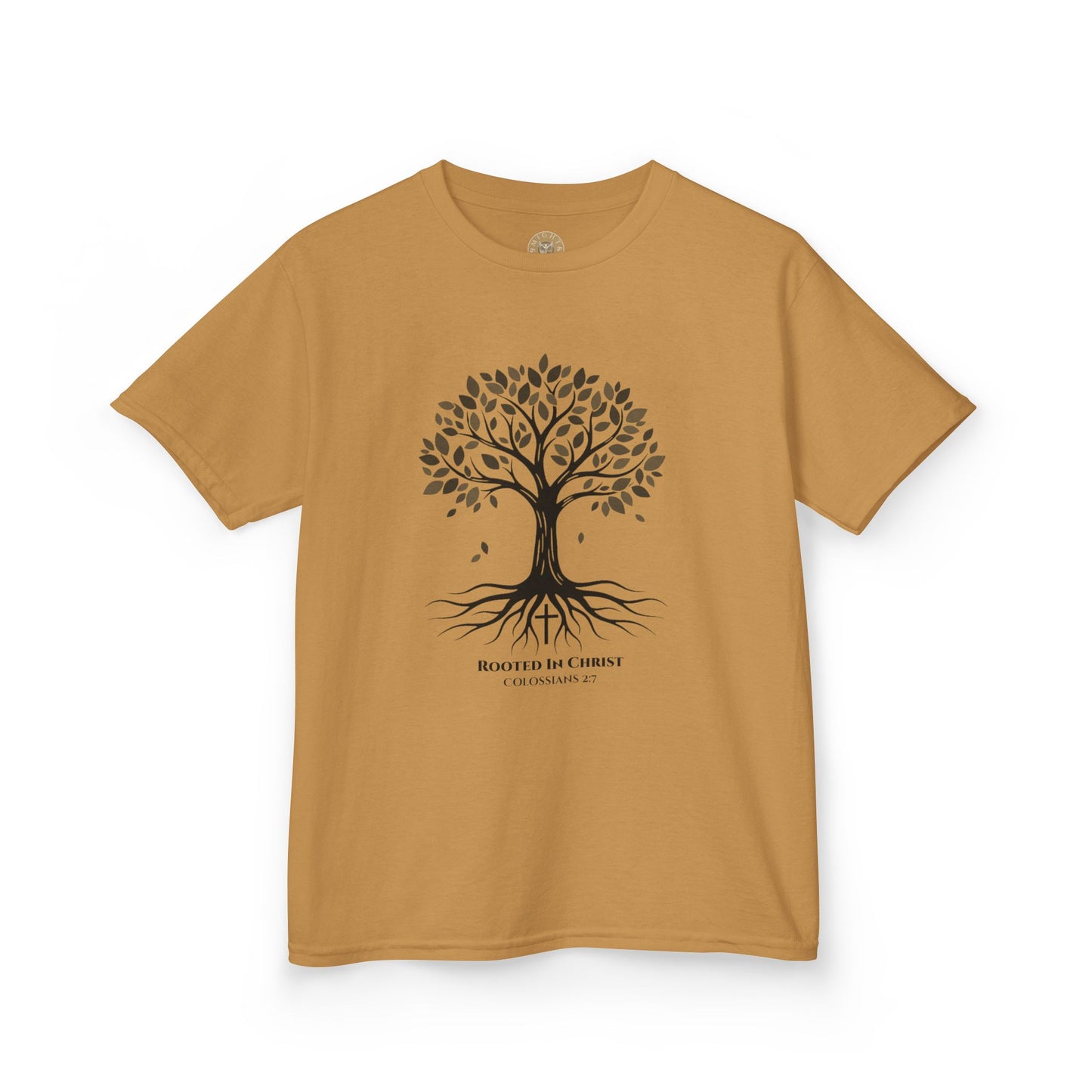 Rooted In Christ – Colossians 2:7 Youth Christian Fall Tee