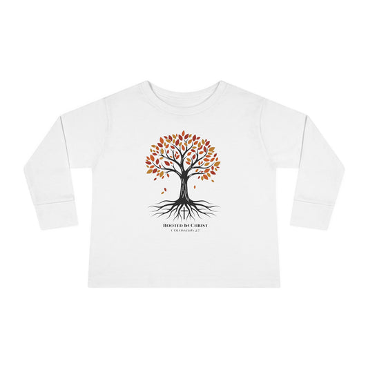 Rooted In Christ – Colossians 2:7 Toddler Christian Longsleeve Shirt