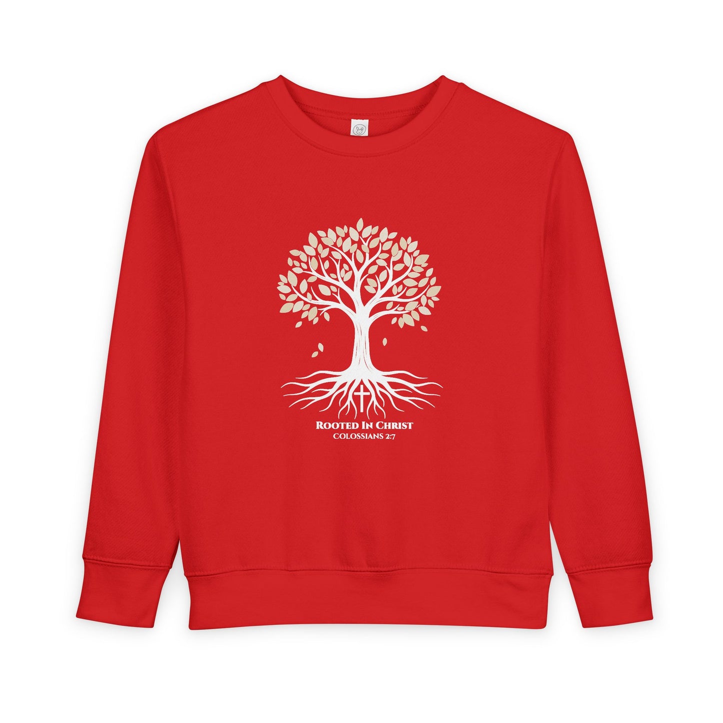 Rooted In Christ – Colossians 2:7 Toddler Christian Fall Crewneck